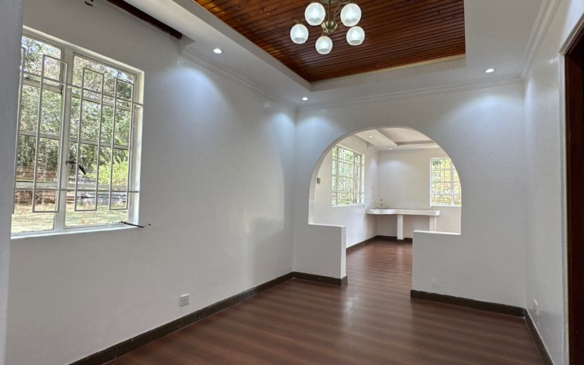 Spacious 3-Bedroom Home on 1 Acre with Private Gardens and DSQ in Karen Bomas